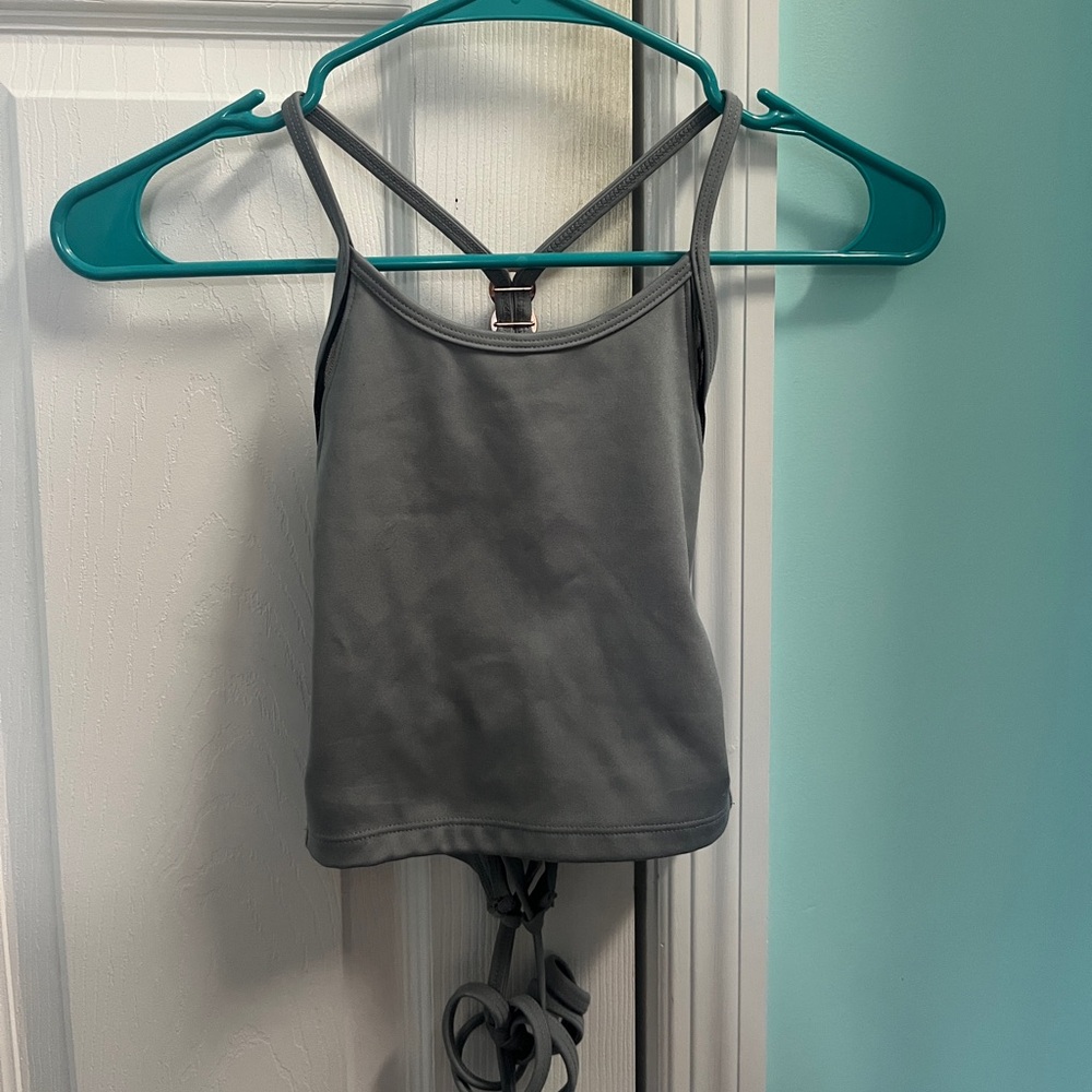 Jo and Jax Gray Cropped Sports Bra
